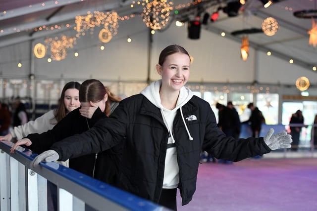 The ice rink prompted smiles all round