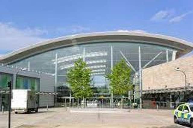 The atrium forms the entrance to Midsummer Place shopping centre in Milton Keynes