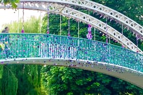 A previous display at the Bedford suspension bridge