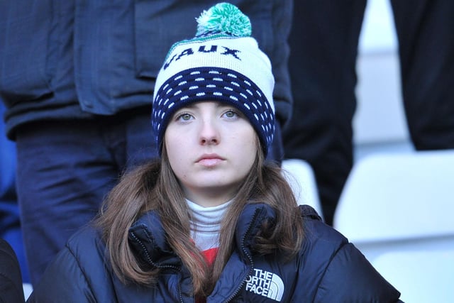 A Sunderland fan watches the game against MK Dons at the Stadium of Light