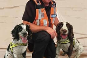 David Bentley with his beloved dogs