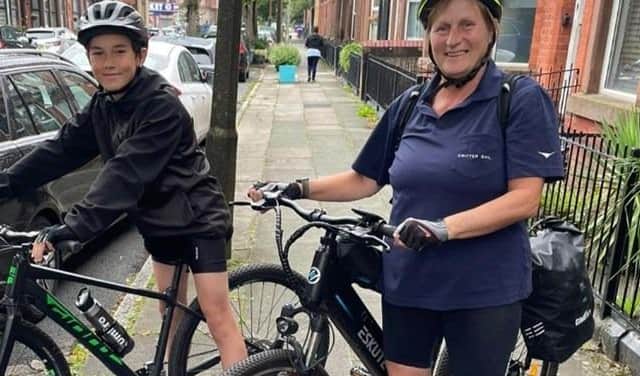Dylan and his gran Kim plan to reach Milton Keynes on Saturday, after cycling 165 miles together