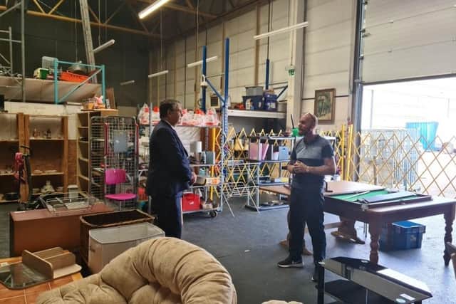 Iain Stewart was full of praise for Reuse when he visited the project last year