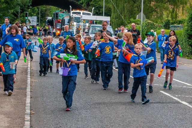 Children from groups on the town played an important part in the carnival parade