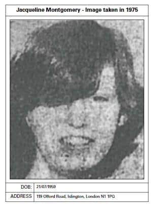 Jacqui Montgomery was raped and murdered  by McGrory in 1975