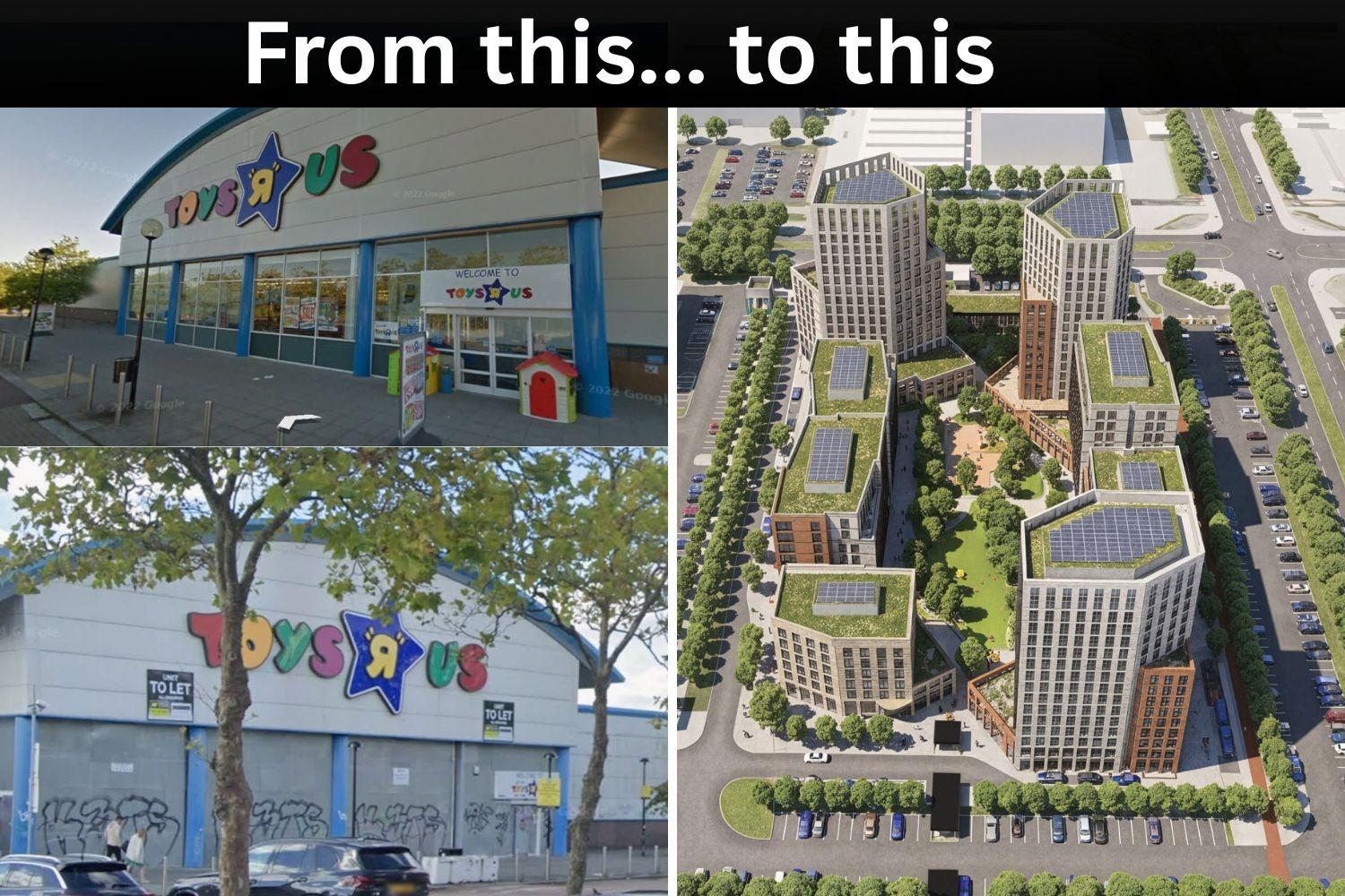Plans to build 600 flats on 'eyesore' former Toys R Us site near Central Milton Keynes