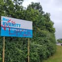 Three Conservative signs have bee defaced in Milton Keynes