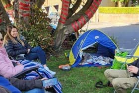 Protestors have been camping out for days under a horse chestnut tree in Newport Pagnell to stop contractors from felling it