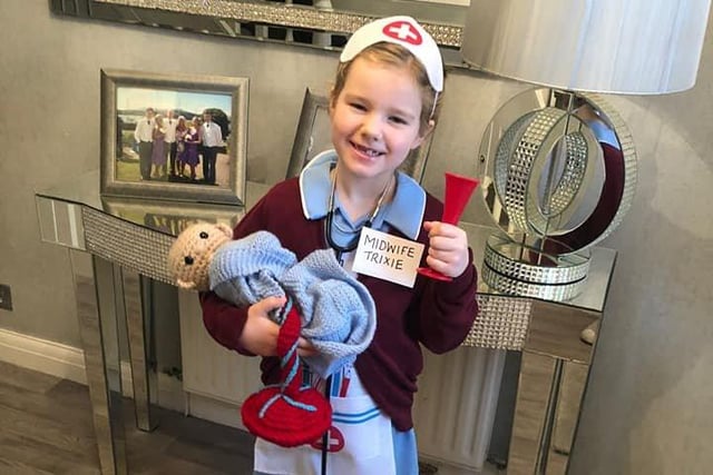 World Book Day 49. Georgie age seven as Trixie from Call the midwife. 