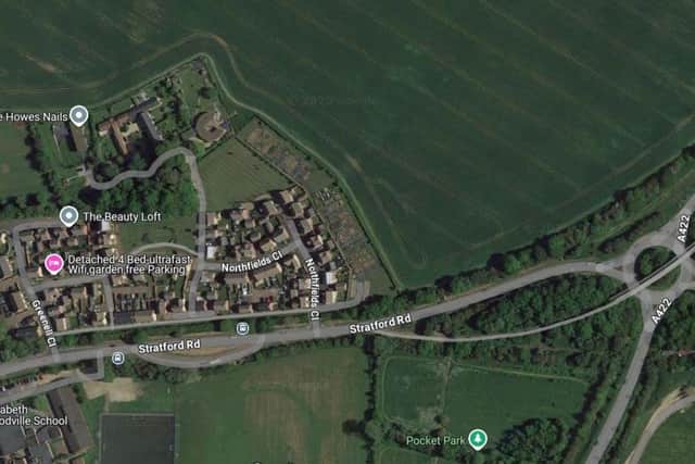 Plans for a new development of 67 homes have been submitted on the eastern edge of Deanshanger (Image: Google Maps)