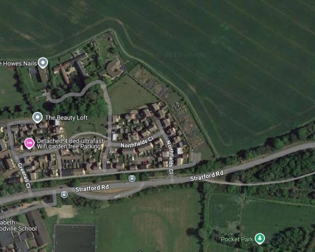 Plans for a new development of 67 homes have been submitted on the eastern edge of Deanshanger (Image: Google Maps)