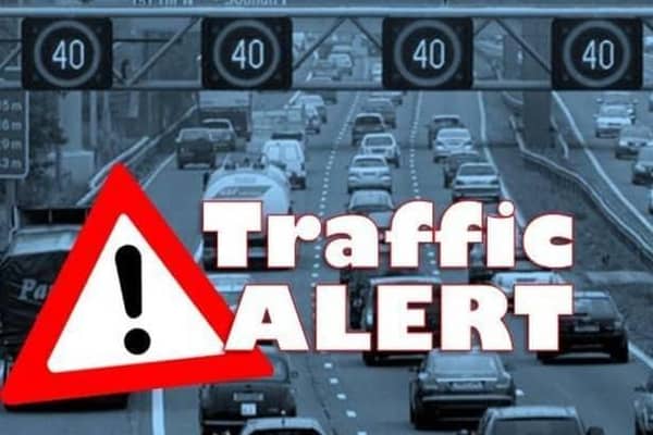 Delays of an hour or more are expected due to an accident between J14 and J15 of the M1