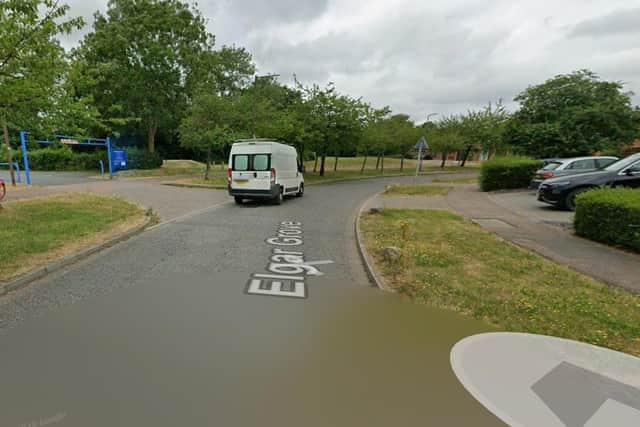 Milton Keynes City Council wants to introduce 20mph speed limits on roads throughout the Browns Wood estate, including Elgar Grove (pictured). Image: Google Street View.
