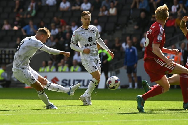 A popular midfield last season during his loan spell from Blackpool, made his return after being released at Bloomfield Road. Marked his return with a cracker against Accrington