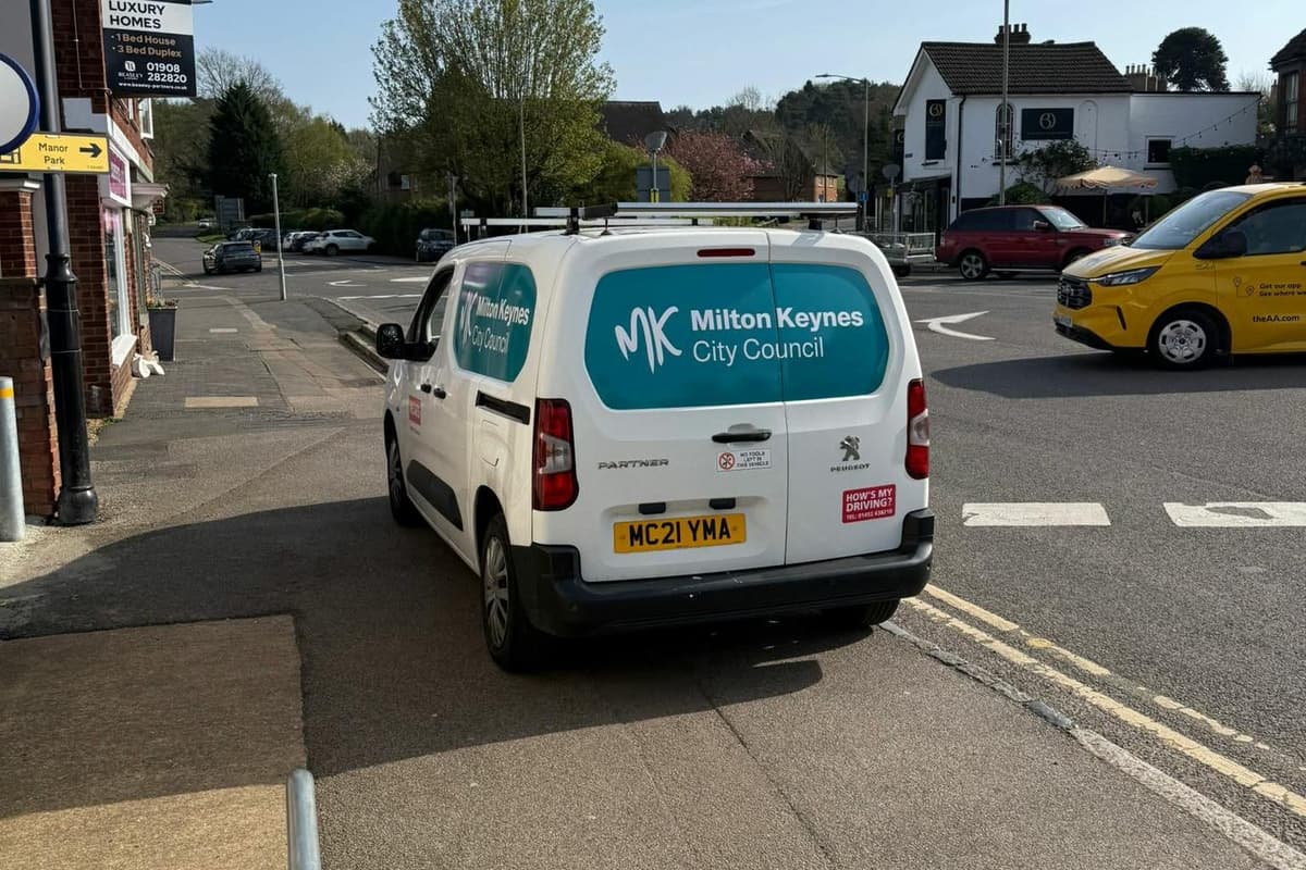 Oops! Look who's in the wrong for pavement parking in Milton Keynes