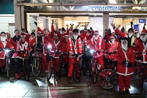 The Cycling Santas will set off at 10.30am on Saturday