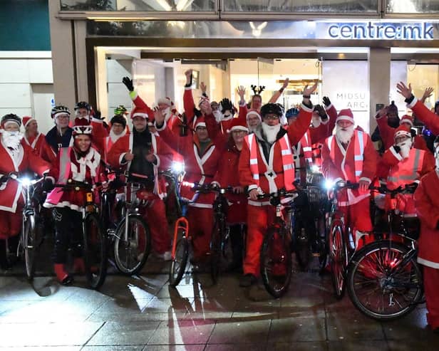 The Cycling Santas will set off at 10.30am on Saturday