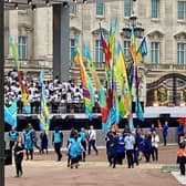 Key workers and residents from Milton Keynes took part in the Queen's Jubilee pageant last Sunday