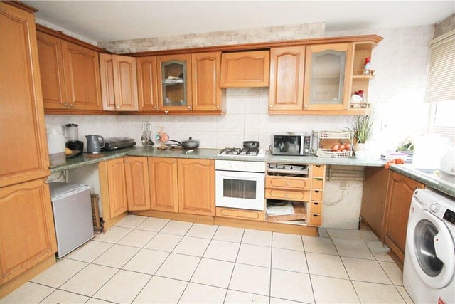 The kitchen is spacious