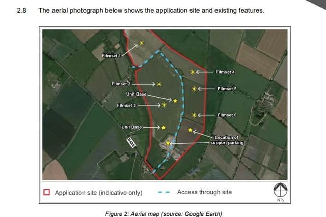 A map of the site submitted to the council as part of Western Sky Ltd's planning application