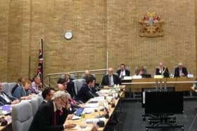 Councillors at work in the MK Council chamber