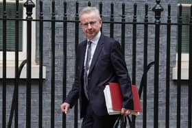 Minister for Levelling Up, Housing, and Communities, Michael Gove arrives in Downing Street