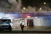 Fire broke out at Milton Keynes market on Tuesday evening