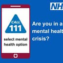 The NHS 111 service now has an option for mental health help