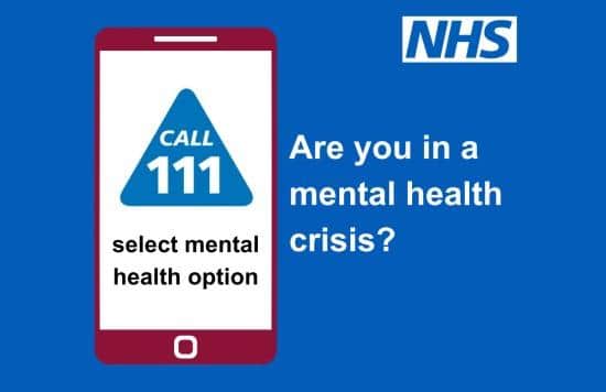 The NHS 111 service now has an option for mental health help
