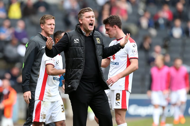 When we asked the AI to pick a gaffer, Robbo was the first choice. Led the club for six-and-a-half years, and guided them to promotion to the Championship. He is still the longest-serving boss ever at MK Dons