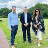 MP Iain Stewart and Cllr Shazna Muzammil  are backing the protest from Kingsmead and Oxley Park residents to stop the H6 extension from being built across their green space in MK