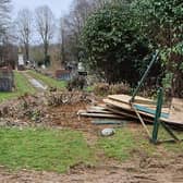 A grieving relative said the cemetery resembled 'a building site