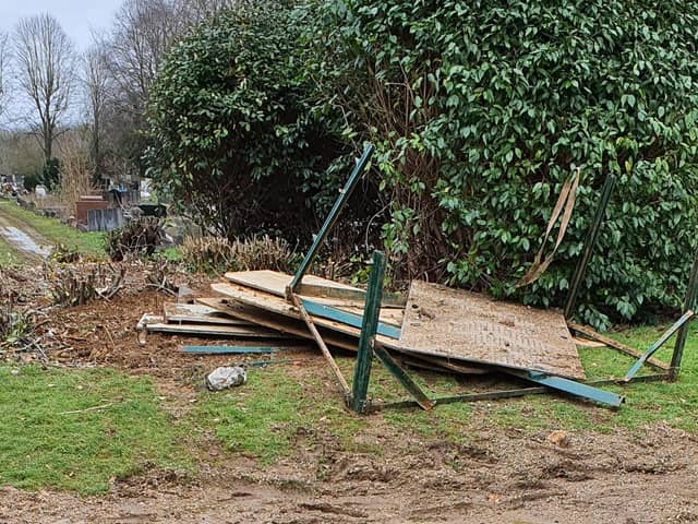 A grieving relative said the cemetery resembled 'a building site