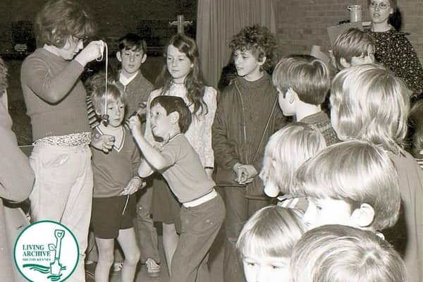 Were you one of these conker players in Bletchley in 1973?