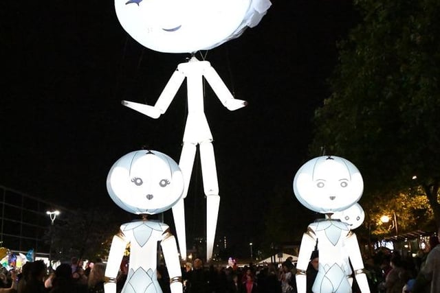 The highlight is the festival was the giant aliens invading the city centre