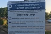 The sign warns Wickes customers they cannot park for more than three hours