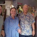 Emily with CAMRA representatives David Martin, John McLaughlin and Jon Scudamore (l to r)