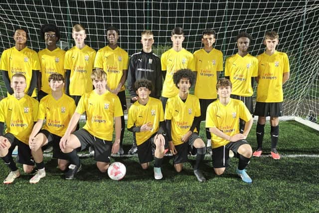 U16’s Greens at Tattenhoe FC sporting their new Taylor Wimpey sponsored kits