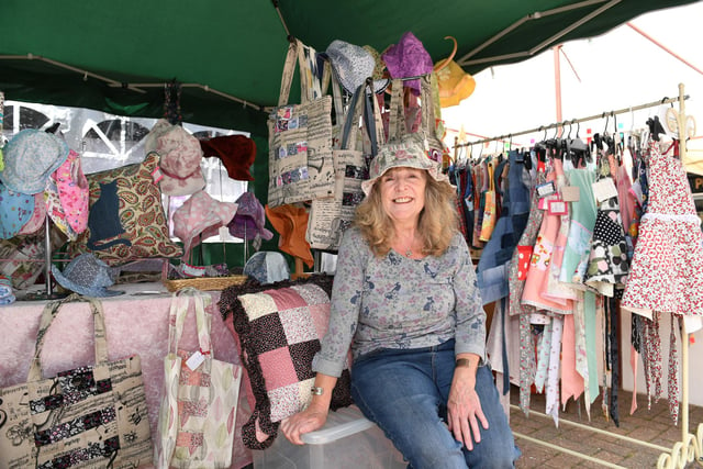 The sun and this craft stall holder had got its hat on for the is event which is proving a great success