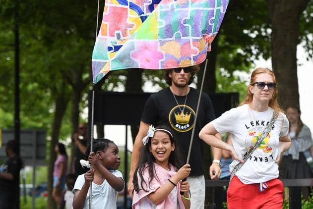 The Parade of Colours, which made its way through the city centre, was one of the highlights of this year's Art in the Park