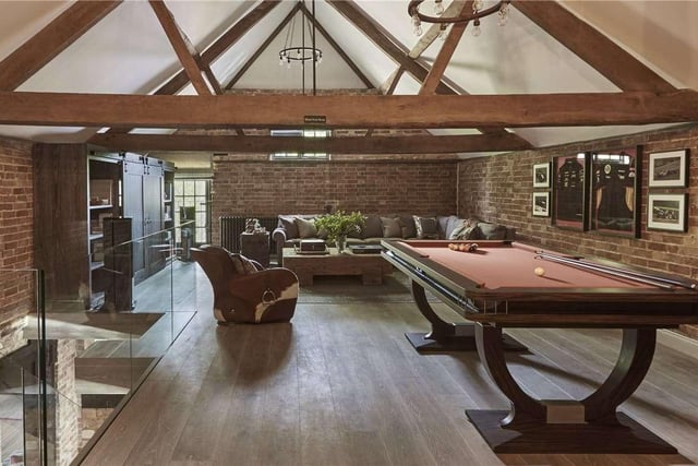 A games room offers plenty of space