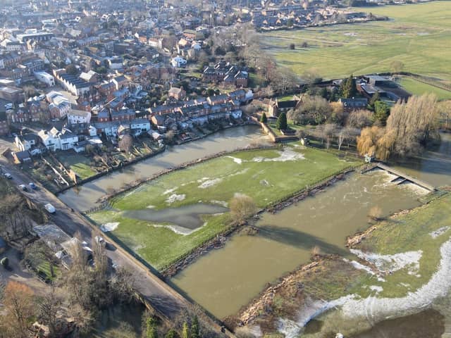 An aerial view shows the extent of the flooding in Newport Pagnell. And it's likely to get worse.