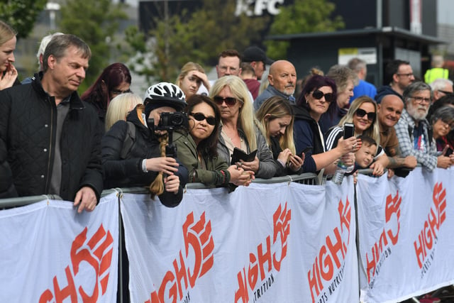 Supporters lined the route