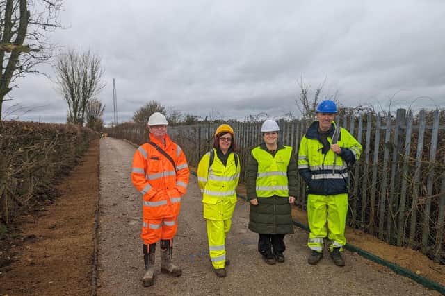 The Sustrans team (pictured) worked with Civil Water Management and Milton Keynes Council to install the new technology