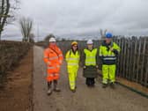 The Sustrans team (pictured) worked with Civil Water Management and Milton Keynes Council to install the new technology
