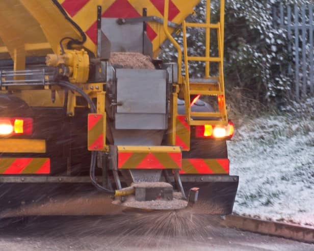 Gritters are out today in Milton Keynes for the first time this winter