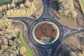 The new roundabout is on the H9 Groveway in MK