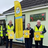 Police officers were in Sherington village today to promote neighbourhood watch schemes