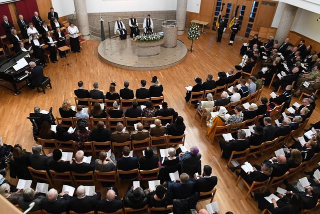 The Church was packed for the service