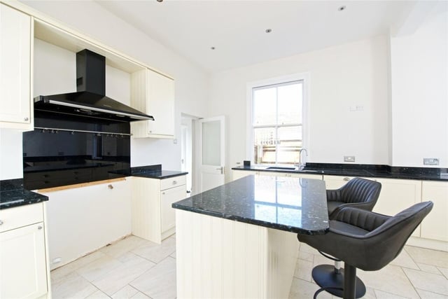 The well fitted and equipped kitchen has a pantry and stairs leading down to a cellar. The utility room has a range of units with a stainless steel sink and granite work surfaces and space for a washing machine as well as a tumble dryer.